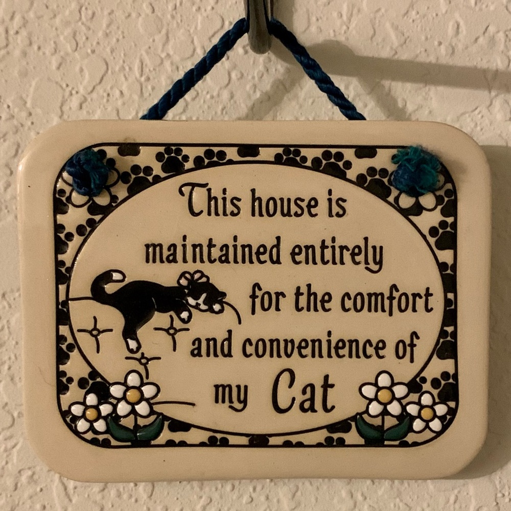 Trinity Pottery Cat Sign